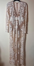 For Love & Lemons Temecula Embroidered Lace Maxi Dress Size Small