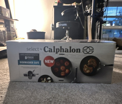 Calphalon Select 8-Piece Hard-Anodized Aluminum Nonstick Set w/ Lids