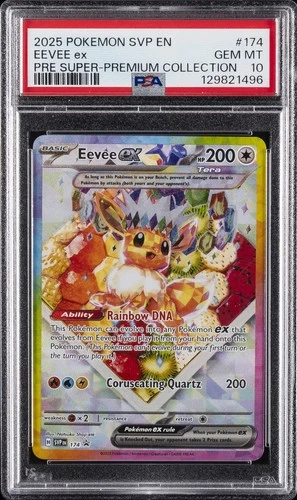 2025 POKEMON SVP EN-SV BLACK STAR PROMO #174 EEVEE EX PSA 10