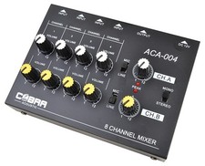 8 Channel Line and Microphone Mixer, 6.3mm Jacks, W/Power Supply