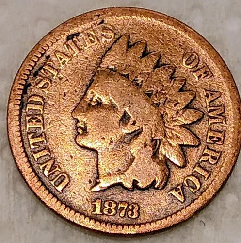 1873 Indian Head Cent Penny 1C # - G/VG - #14397