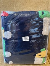 Pottery Barn Kids Candlewick Truck Toddler Comforter Navy Multi 36" x 50" NWOT