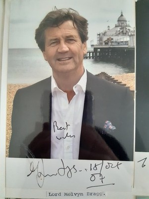 Melvyn Bragg Signed Photo