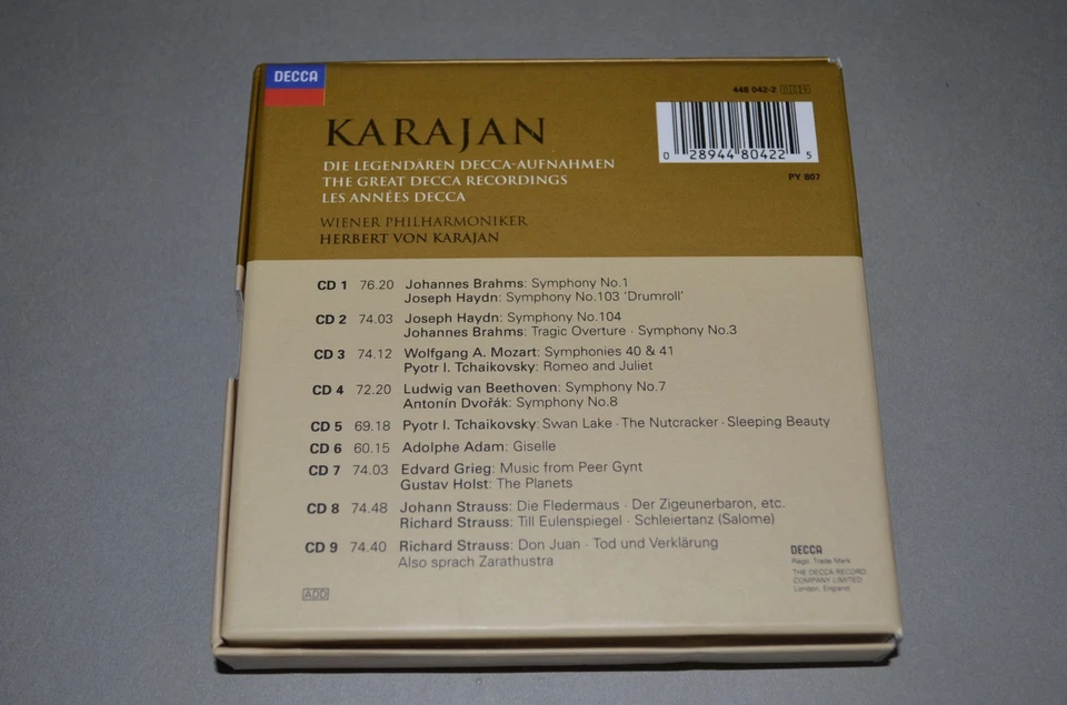 Karajan - The Great Decca Recordings / Wiener Phil. / DECCA 1995 / 9CD Box - Bild 3 von 3
