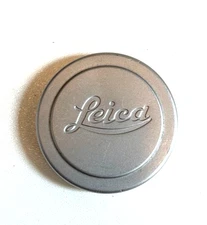 Antique Leica 42mm ID Silver Logo Metal Front Slip-On Lens Cap