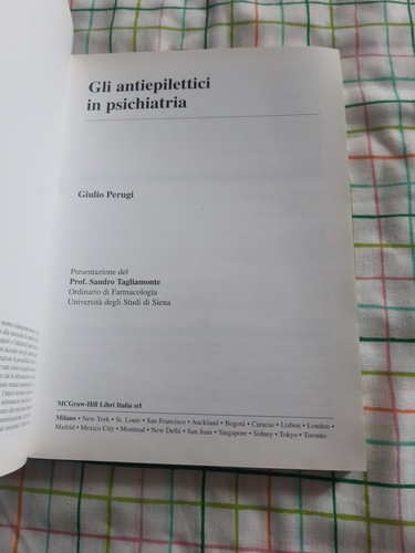 Gli Antiepilettici In Psichiatria Giulio Perugi 1999 McGrawHill Epilessia Patolo - Foto 4 di 8