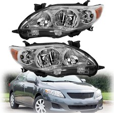 Halogen Headlight Assembly Driver and Passenger Side 2011-2013 Corolla