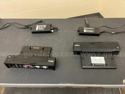 Lot of 5 Dell PR02X E-Port Plus USB 3.0 Docking Station Tested Working +Adapters