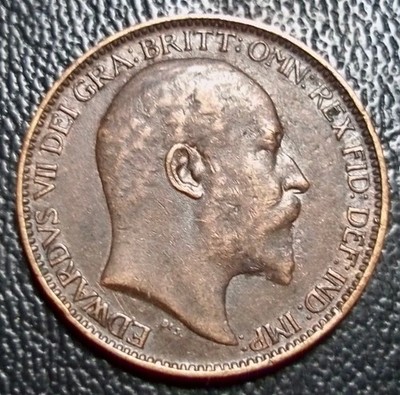1910 - GREAT BRITAIN FARTHING - KING EDWARD VII  -