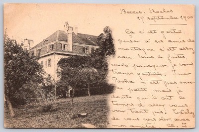 Antique Switzerland Postcard GENEVA House with Garden 1900