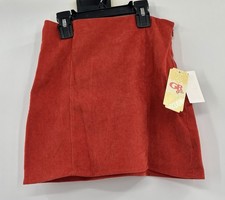 NEW GB Girls Romance Study Corduroy Skirt Rust Size Small