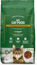 Complete Dry Cat Food with Chicken, Turkey and Vegetables, 1 pack of 10kg 2.99 per kilo