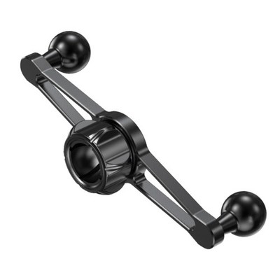 Two Phone Mount 17mm Ball Head Adapters Metal Clamp 360 Rotating for Tripods