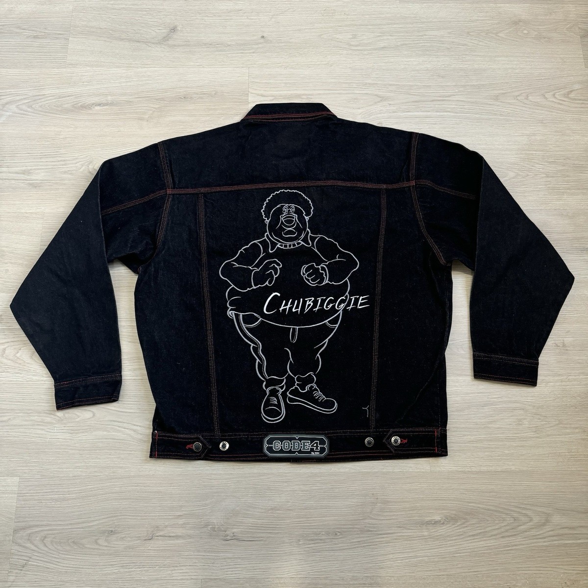 Vintage 90s Y2K Chubiggie Denim Jacket Hip Hop Fubu Southpole