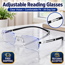 Rimless Reading Glasses Men Women Lightweight Presbyopia Readers Business Eyewea