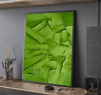 Golf Geschenke für Männer Wandbild Druck personalisiert Golfer Ihn Papa grün Wohndeko