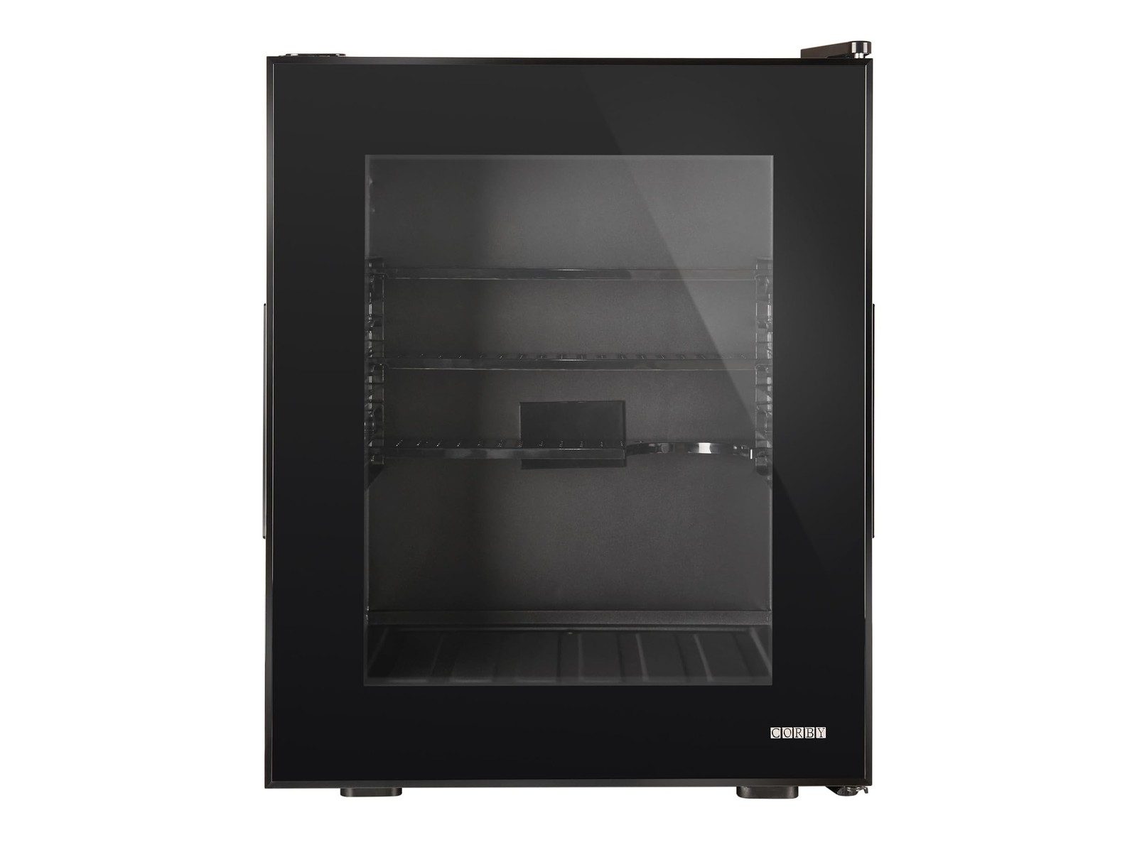 Corby Eton 35L Minibar in vetro nero e nero – spina UE (q6b)