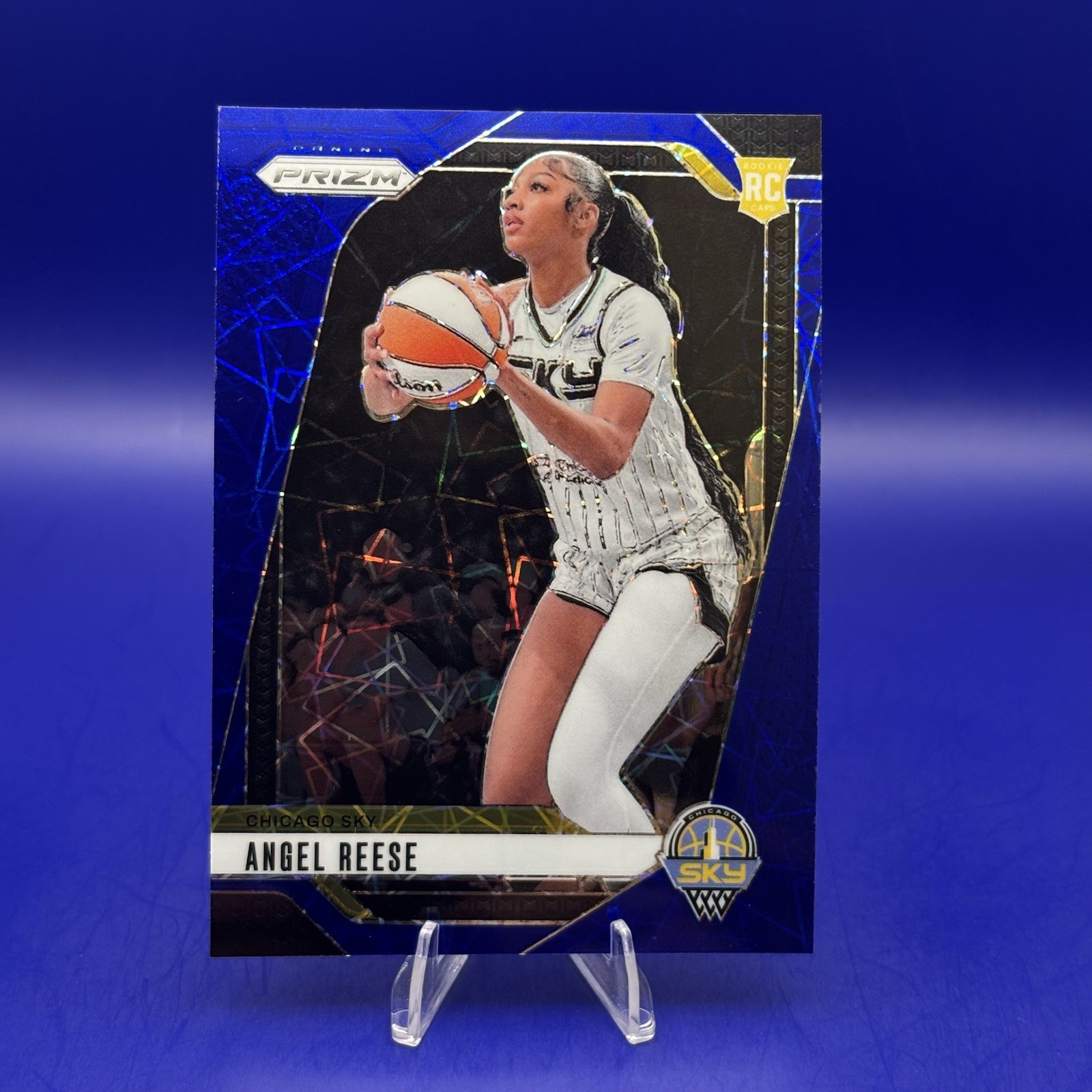2024 Panini Prizm WNBA Angel Reese Blue Velocity Prizm #10 Rookie RC Chicago Sky