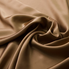 Latte 100% Pure Mulberry Silk Fabric by the Yard 44" width 19 mm 6A Grade