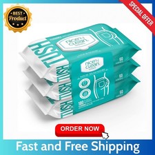 Nice 'N Clean Adult Flushable Wipes 3 x 60 Count  Personal Cleansing Wipes Ma