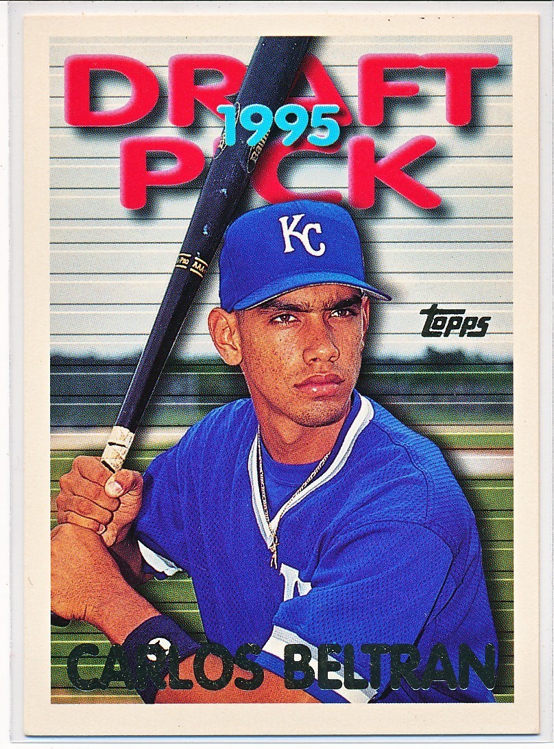 CARLOS BELTRAN 1995 TOPPS TRADED #18T ROOKIE RC (UER JUAN LEBRON PICTURE)