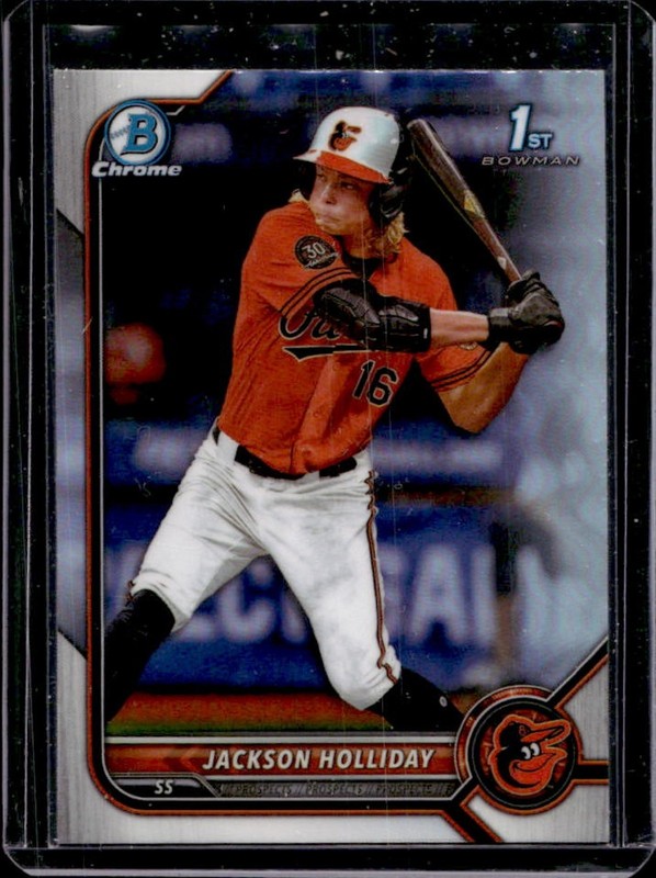 2022 Bowman Draft Jackson Holliday Chrome Refractor 1st #BDC-168a Orioles