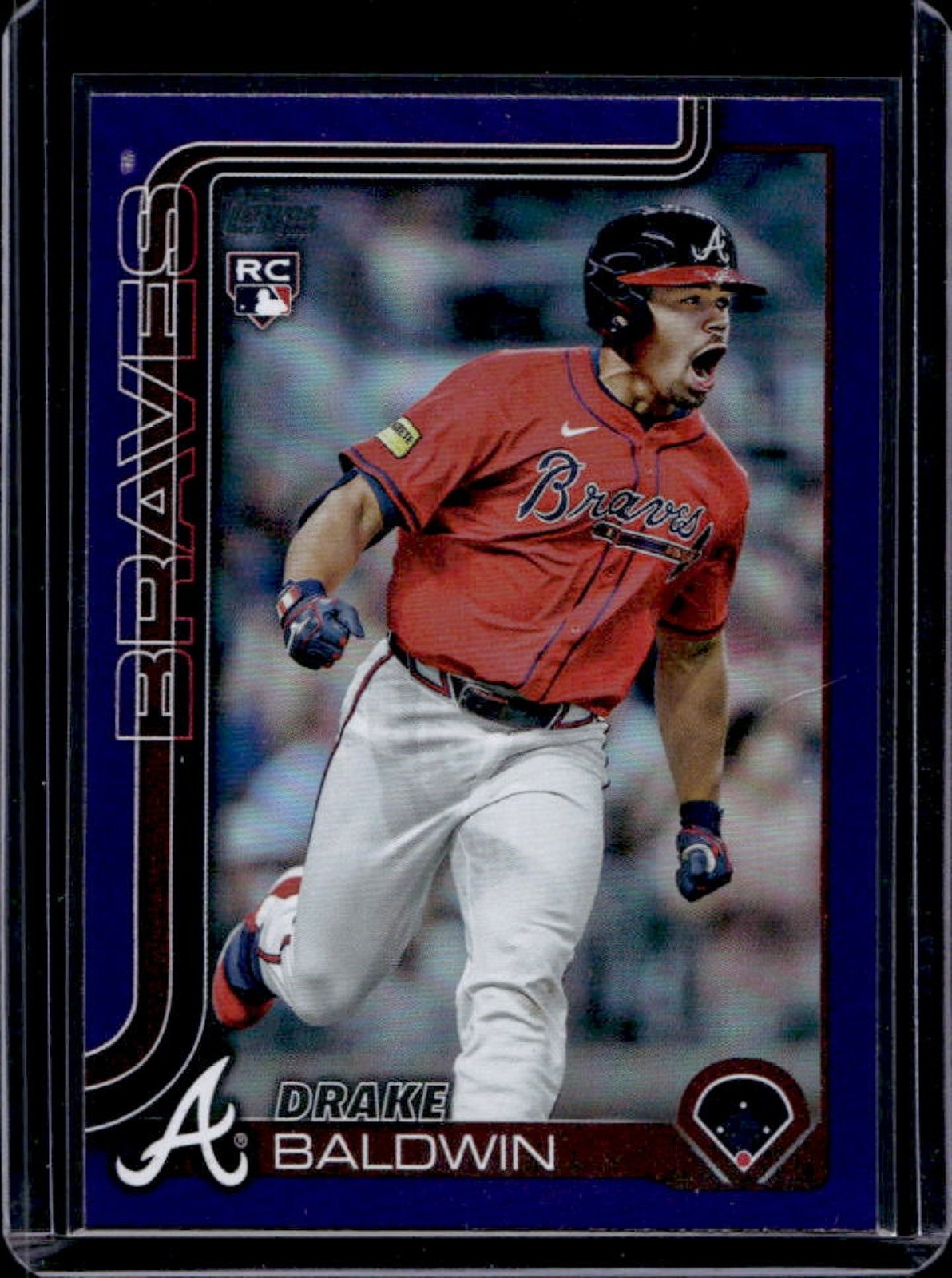 2025 Topps Update Drake Baldwin RC Purple Rainbow Foil Rookie #87/250 Braves