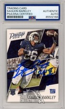 Saquon Barkley 2018 Panini Prestige 2018 NFL ROY Autograph RC Card #261 PSA/DNA