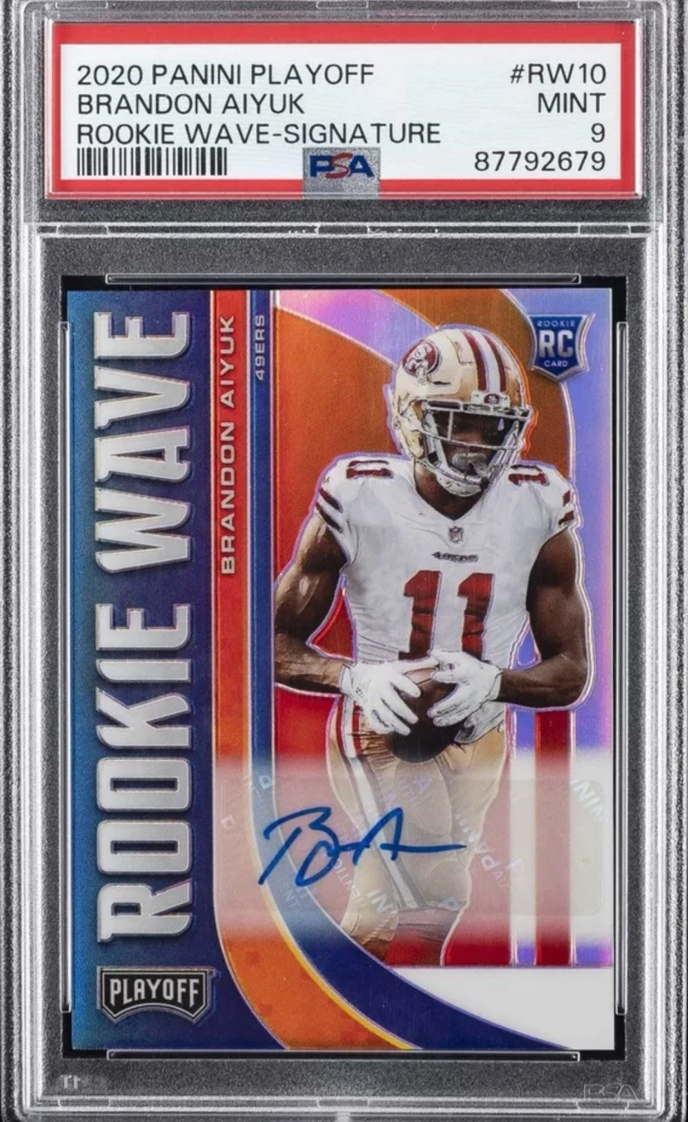 Brandon Aiyuk Panini Playoff Rookie Wave #RW10 Signature