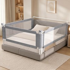 3-Piece King Size Bed Rail Toddlers Adjustable Baby Bed Rail Guard Kids Safety