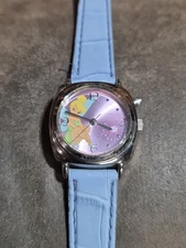 Vtg Disney Tinker Bell Watch Plays It's a Small World MU2208 SII, New Battery! 
