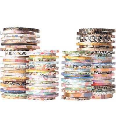 Exrta Slim Washi Tape Set Random Patterns 80 Rolls+ Bundle Gold Foil Super Sk...