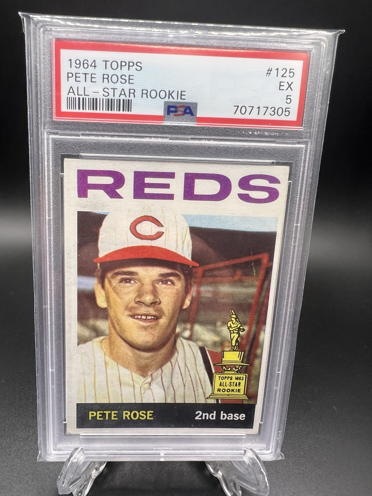 1964 TOPPS ALL-STAR ROOKIE RC #125 PETE ROSE PSA 5