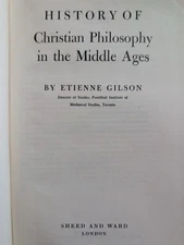 History of Christian Philosophy in the Middle Ages by Gilson 1955 First Printing