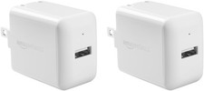 Amazon Basics LACA273 12W One Port USB-A Wall Charger 2.4A Pack of 2 White