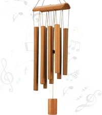 Bamboo Wind Chimes Outdoor Sympathy Chime Natural Sounds Patio Garden Decor