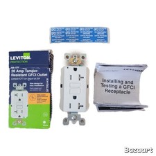 Leviton 20 Amp 125-Volt Duplex SmartlockPro Tamper Resistant GFCI Outlet, White