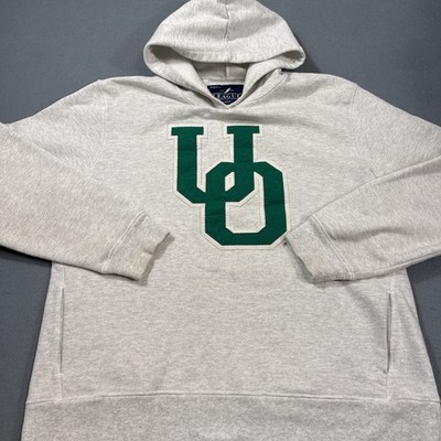 League University Of Oregon Ducks MENS LARGE Pullover Hoodie GRAY  Embroidered