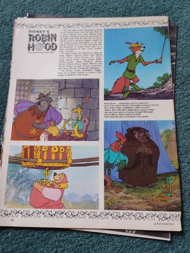 Sk169 Ephemera 70er Jahre Filmartikel Walt Disney Robin Hood
