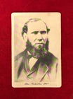ANTIQUE CIRCA 1900 OLD WEST PHOTO CARD OF FAMED DETECTIVE ALLAN PINKERTON
