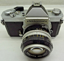 Nikon Nikkormat FT2 Black 35mm Film Camera w/ 50mm Nikkor-S f/1.4 Lens FREE SHIP