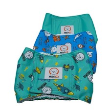 3 Pack Reusable Dog Diapers, Cheerful Design Machine Washable Super Absorbant (S