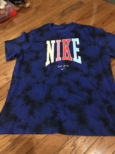 Nike Sportswear NSW Men Extra Large Tie Dye SHIRT Navy World Peace CK0156-470 XL