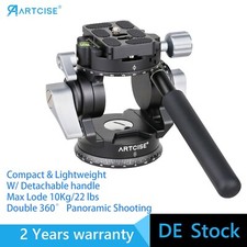 Tripod Pan Head Stativ Fluid Videokopf Video Head Mount Plate Kompaktkameras