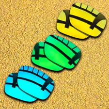 3 Pairs Lenses Replacement for-Vonzipper Elmore Polarized-Blue Green 24K Gold