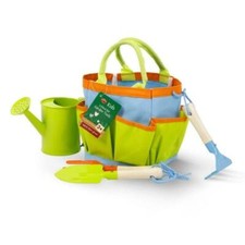 5 Piece Mini Garden Tool Set Fork Trowel Rake Watering Can Garden Tool Bag Toy