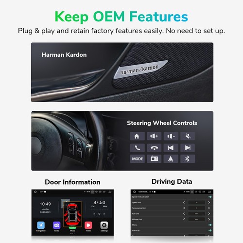 For BMW 5 Series touring E39 Android 13 6+64 7"QLED CarPlay Car Radio GPS Stereo - Picture 9 of 33