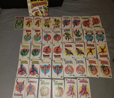 Marvel Comics Super-Heroes Card Game 1978 Milton Bradley No