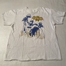 Boys Batman White Short Sleeve Shirt- Size M