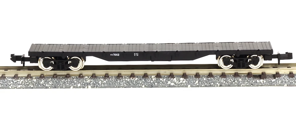 N Scale JNR 8 Freight Cars & 8 JGSDF Vehicles Military Train Open Wagon Flat Car - Image 3 of 4